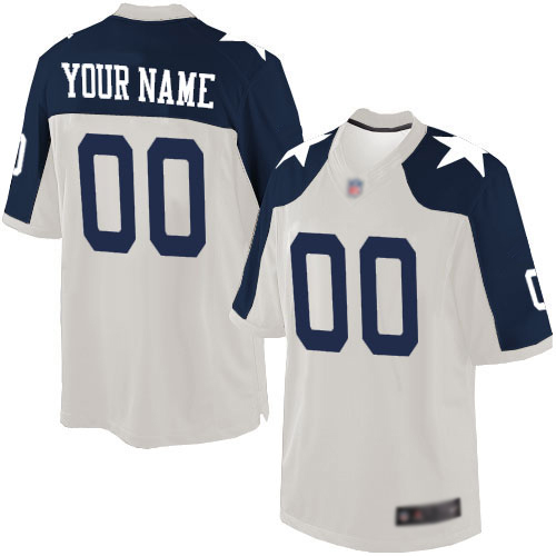 Limited White Men Alternate Jersey NFL Customized Football Dallas Cowboys Throwback